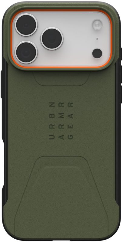 Чохол UAG для iPhone 17 Pro Max, Civilian MagSafe, Olive/Orange
