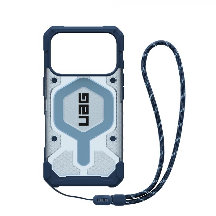 Чохол+ремінець UAG для iPhone 17 Pro, Pathfinder Clear MagSafe Bundle, Blues Lanyard