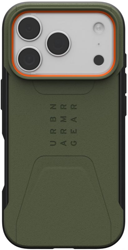Чохол UAG для iPhone 17 Pro, Civilian MagSafe, Olive/Orange