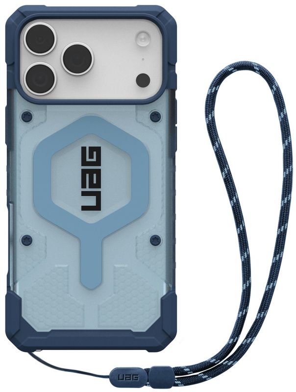 Чохол+ремінець UAG для iPhone 17 Pro Max, Pathfinder Clear MagSafe Bundle, Blues Lanyard