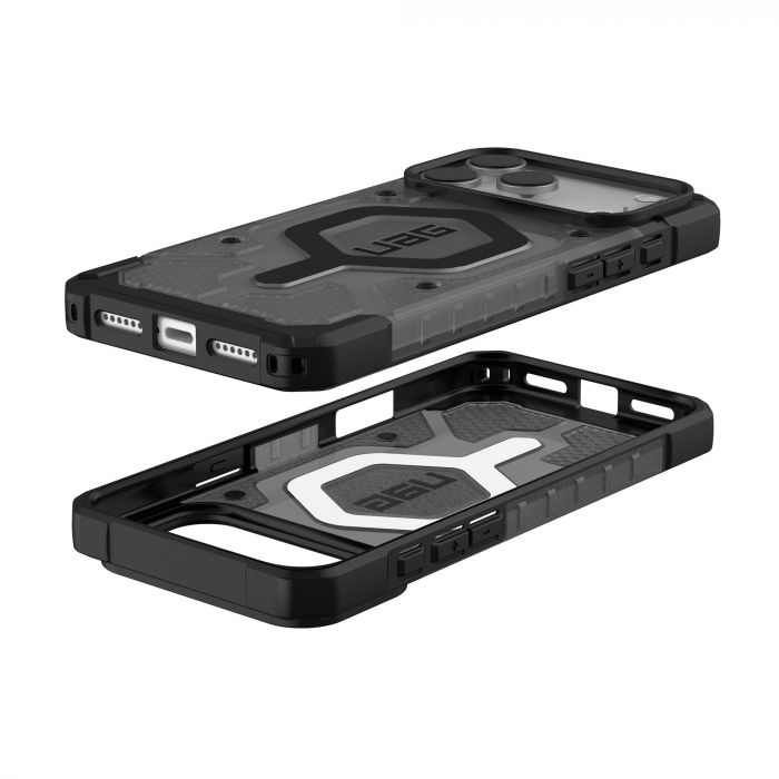 Чохол UAG для iPhone 17 Pro Max, Pathfinder Clear MagSafe, Ash/Black