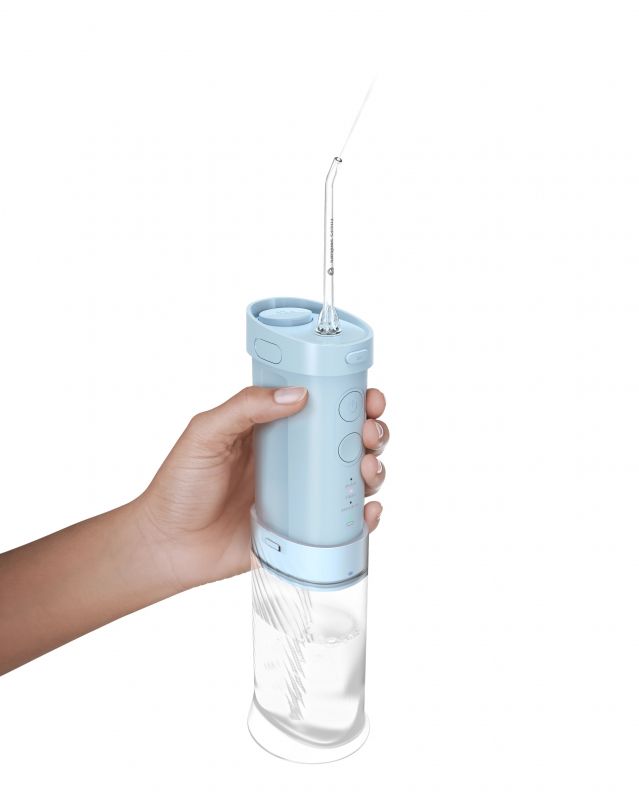 Іригатор Philips портативний Sonicare Compact Flosser 1000, чаша 200 мл, складний, голубий