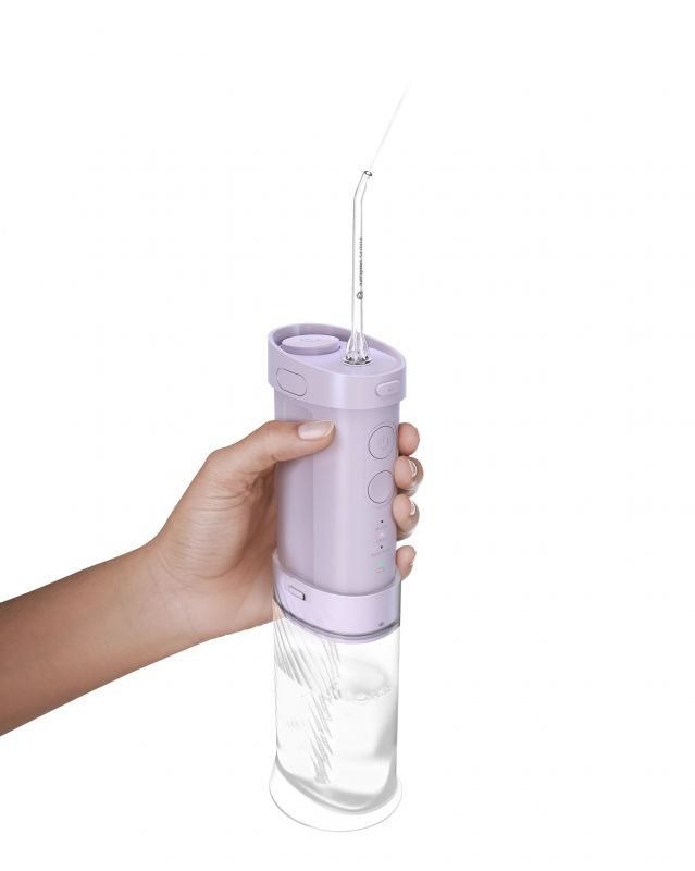 Іригатор Philips портативний Sonicare Compact Flosser 1000, чаша 200 мл, складний, фіолетовий