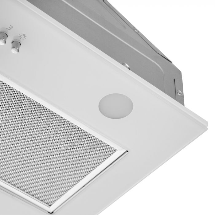 Витяжка ARDESTO вбудована HFI-F900GW, 52см, 700м3ч, скло, 2х1Вт LED, кнопкове, білий
