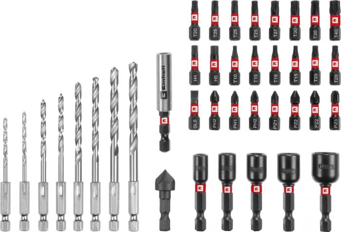 Набір ударних біт і свердл по металу Einhell39 шт M-Case 0.64кг