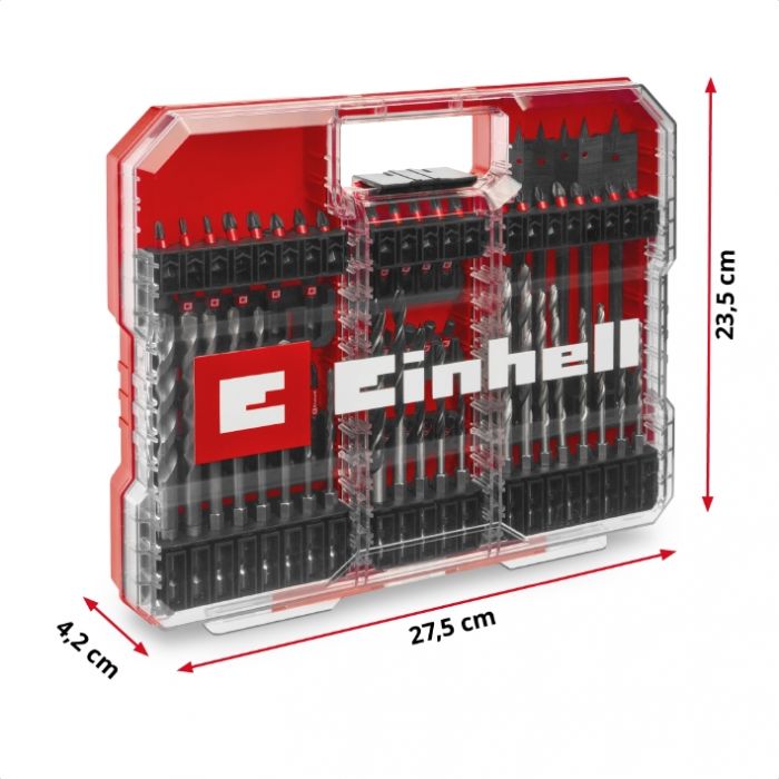 Набір ударних біт і свердл Einhell 95шт XL-Box 1.5кг