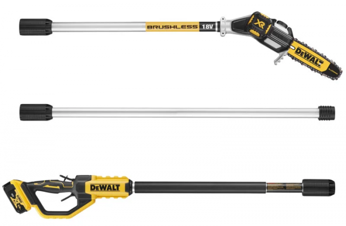 Висоторіз ланцюговий акумуляторний DeWalt безщітковий 18В шина 20см штанга 180-280см 4.0кг без АКБ та ЗП