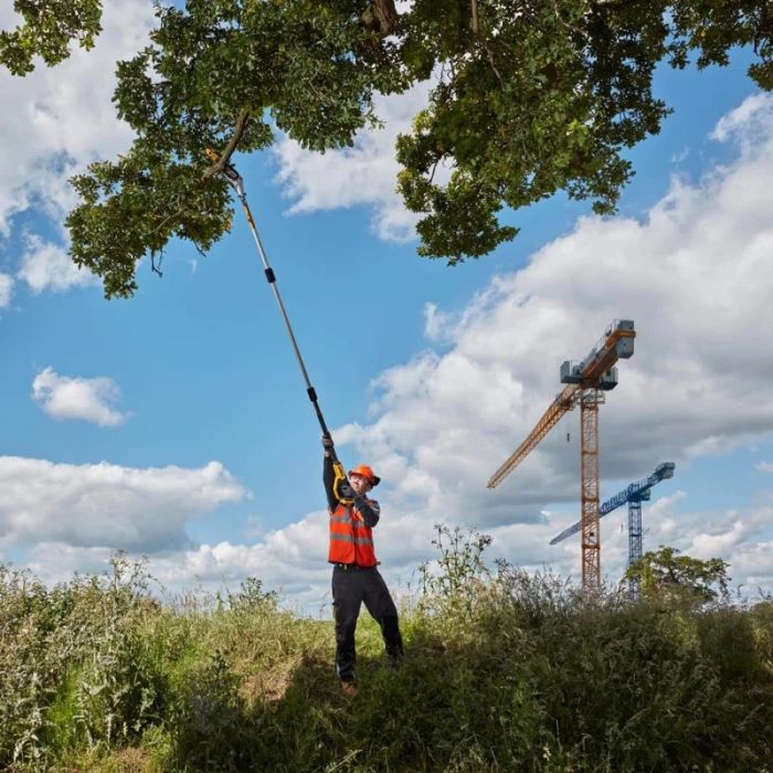 Висоторіз ланцюговий акумуляторний DeWalt безщітковий 18В шина 20см штанга 180-280см 4.0кг без АКБ та ЗП