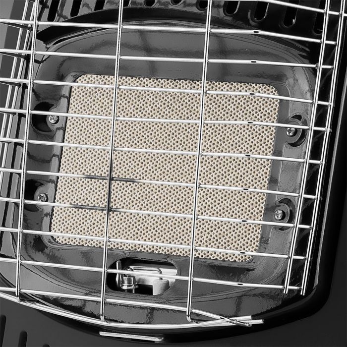 Обігрівач газовий Neo Tools, 2.2кВт, 160г/год, картриджний, регулятор, п'єзопідпал, чорний