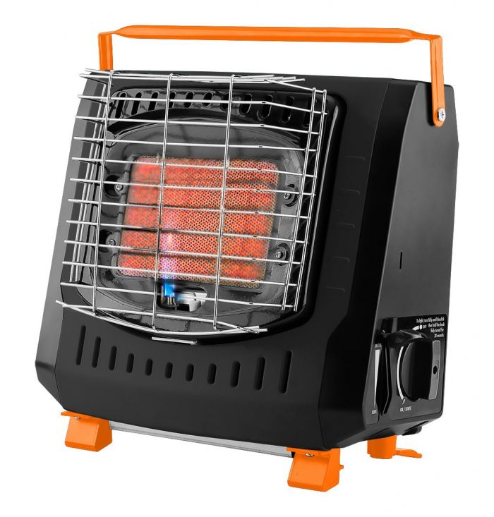 Обігрівач газовий Neo Tools, 2.2кВт, 160г/год, картриджний, регулятор, п'єзопідпал, чорний