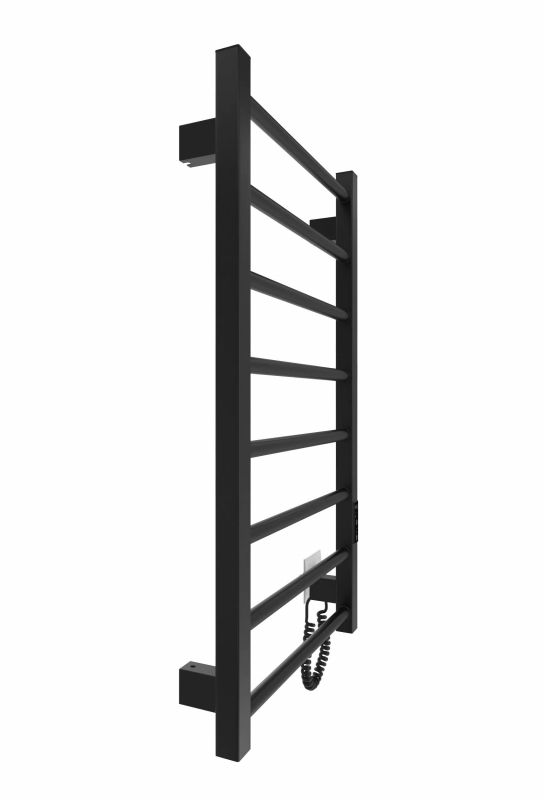 Рушникосушка Hygge Family електрична Leeds, 770х430х80мм, таймер-регулятор, сталь, чорний матовий