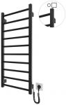 Рушникосушка Hygge Family електрична Leeds, 970х430х80мм, таймер-регулятор, сталь, чорний матовий