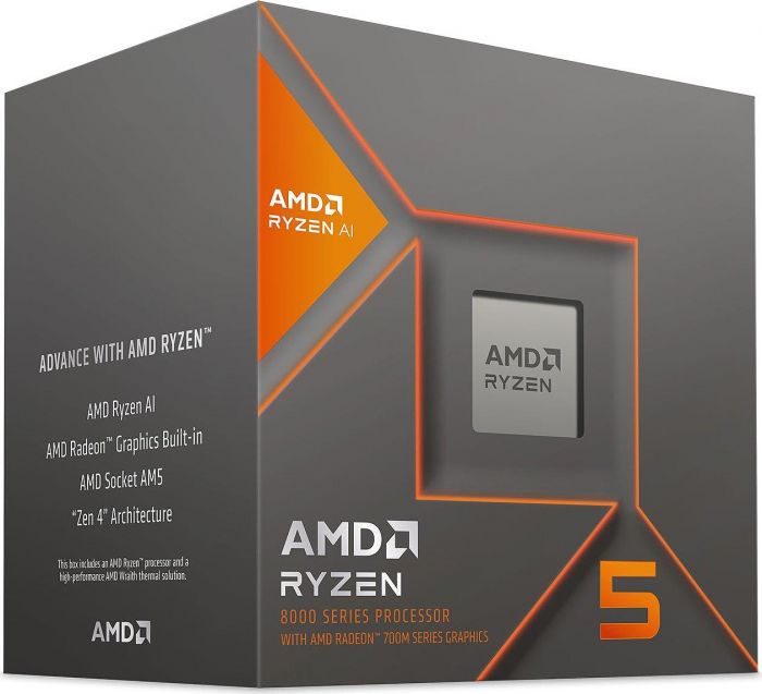 Центральний процесор AMD Ryzen 5 8600G 6C/12T 4.3/5.0GHz Boost 16Mb Radeon Graphics AM4 65W Wraith Stealth cooler Box