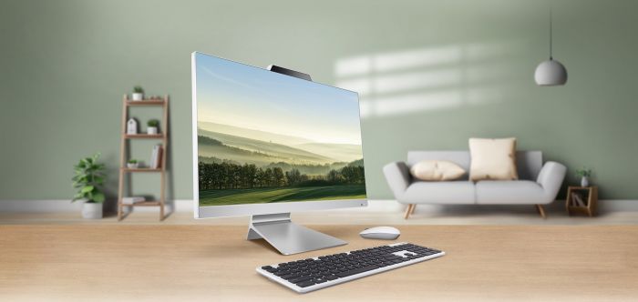 Комп'ютер персональний моноблок ASUS M3702WFAT-WPF0030 27" FHD AG Touch, AMD R5-7520U, 8GB, F1TB, UMA, WiFi, кл+м, Без ОС, білий