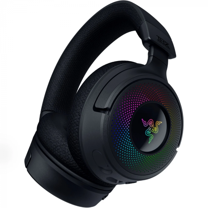 Гарнітура ігрова Razer Kraken V4, USB-A/WL/BT, RGB, чорний