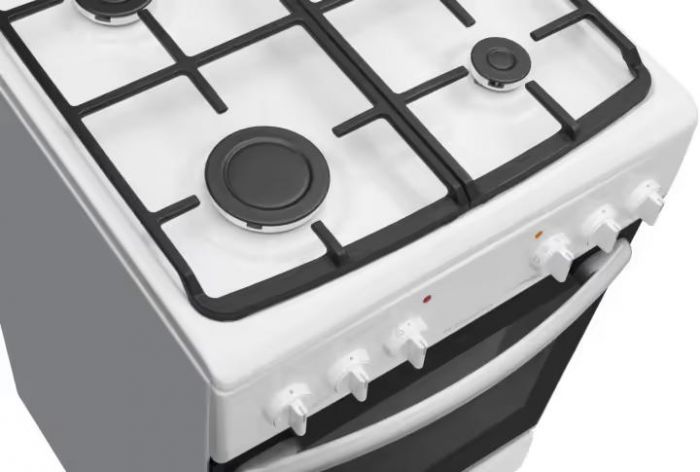 Плита Hansa комбінована, 62л, 50x60см, конвекція, чавун, білий