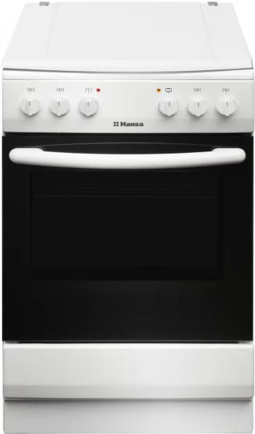 Плита Hansa комбінована, 62л, 50x60см, конвекція, чавун, білий