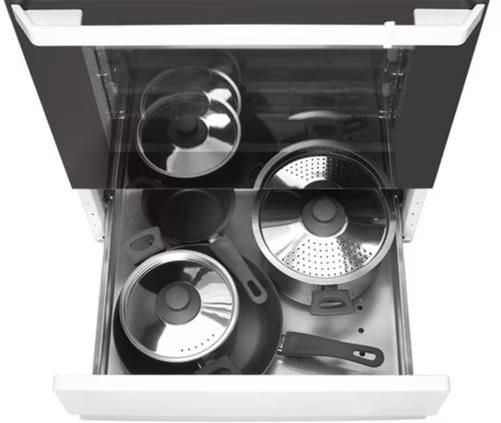 Плита Hansa комбінована, 62л, 50x60см, конвекція, чавун, білий