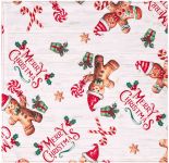 Ранер Ardesto Christmas Gingerbread 33х137см, 100% поліестер, червоний