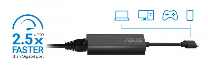 Мережевий адаптер ASUS USB-C2500 v2, 1x2.5GE, USB3.2