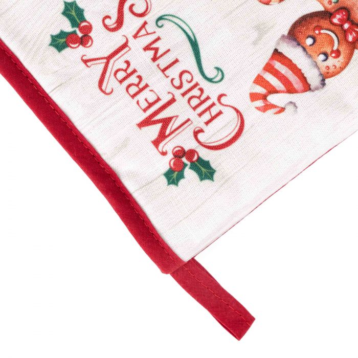 Рукавичка Ardesto Christmas Gingerbread 18х30см, 100% поліестер (верх), 100% бавовна (низ), червоний