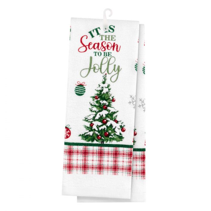 Набір рушничків для кухні Ardesto Christmas Tree 38х63см, 2шт, 100% бавовна, зелений