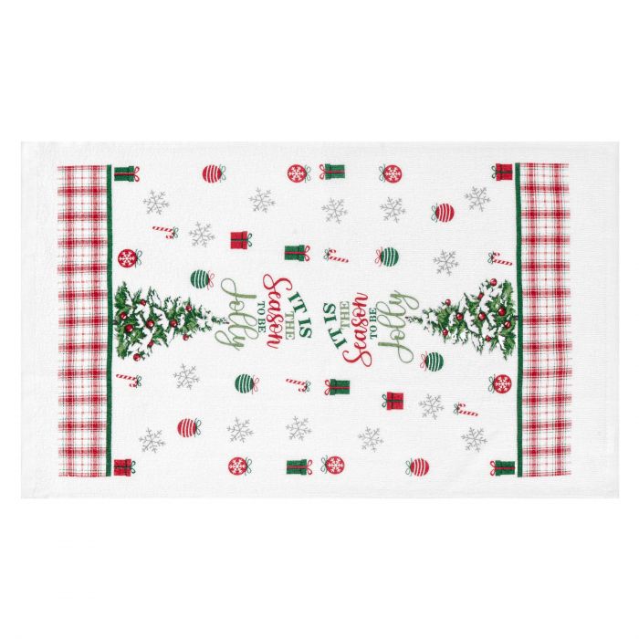 Набір рушничків для кухні Ardesto Christmas Tree 38х63см, 2шт, 100% бавовна, зелений