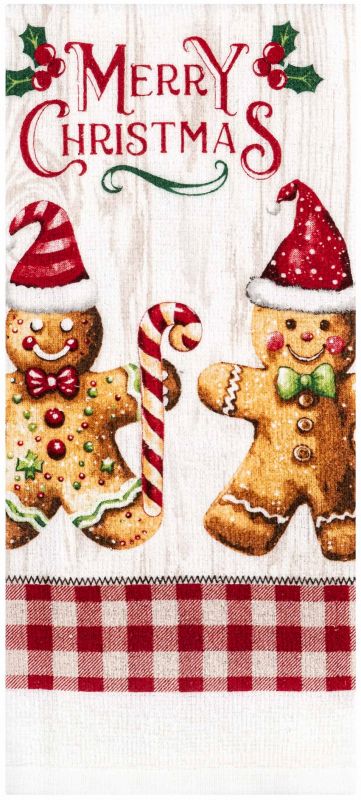 Набір рушничків для кухні Ardesto Christmas Gingerbread 38х63см, 2шт, 100% бавовна, червоний