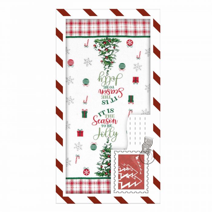 Подарунковий набір рушничків в коробці Ardesto Christmas Tree 38х63см, 2шт, 100% бавовна, зелений