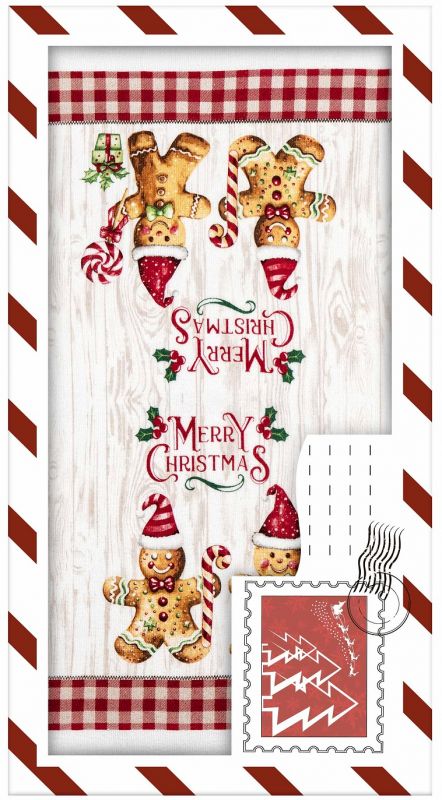 Подарунковий набір рушничків в коробці Ardesto Christmas Gingerbread 38х63см, 2шт, 100% бавовна, червоний