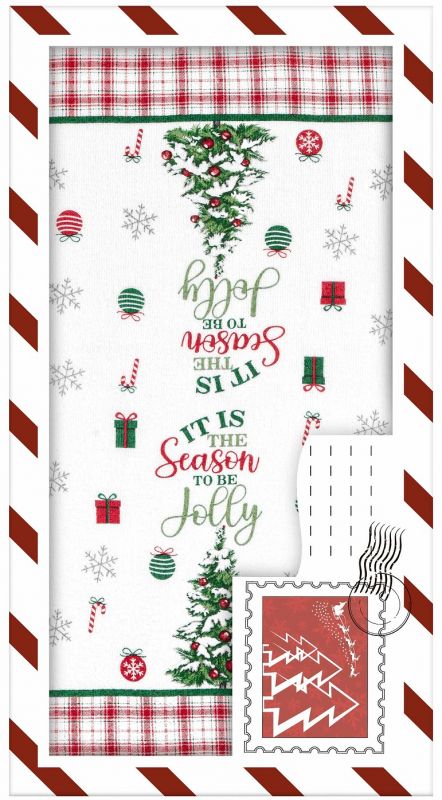 Подарунковий набір рушничків в коробці Ardesto Christmas Tree 38х63см, 2шт, 100% бавовна, зелений