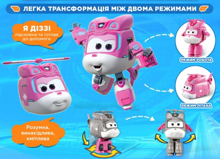 Ігрова фігурка-трансформер Super Wings Transform-a-Bots Діззі (Dizzy)