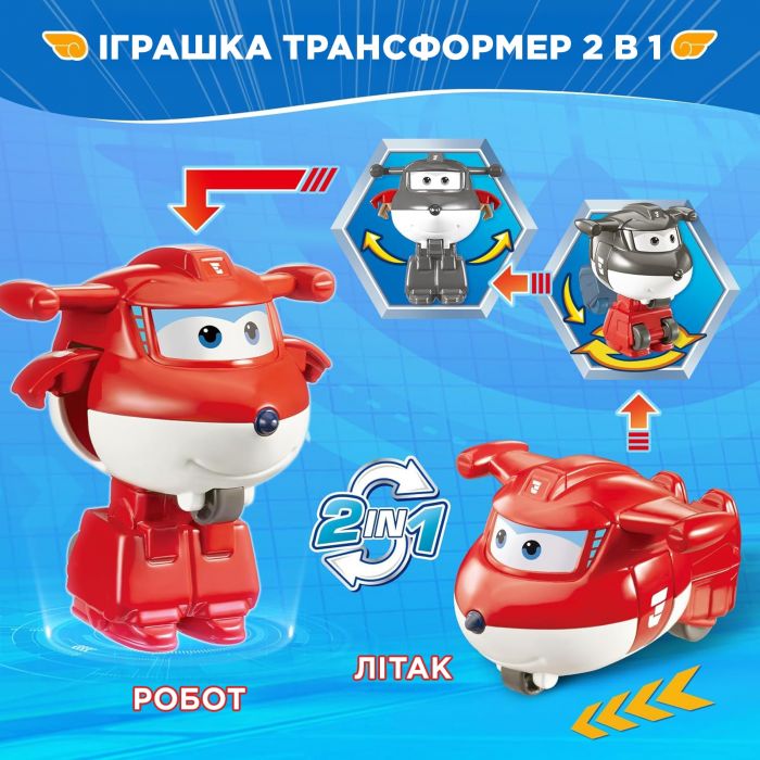 Ігрова фігурка-трансформер Super Wings Transform-a-Bots Джетт (Jett)