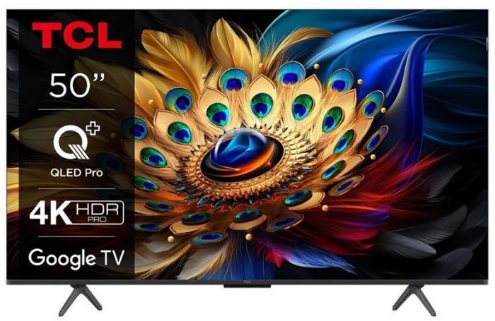 Телевізор 50" TCL QLED 4K 60Hz Smart Google TV Black