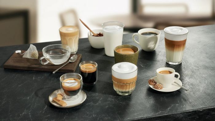 Кавомашина Siemens 1.7л, зерно + мелена, автомат.капучинатор, LED - дисплей, авторецептів - 8, чорно - срібний