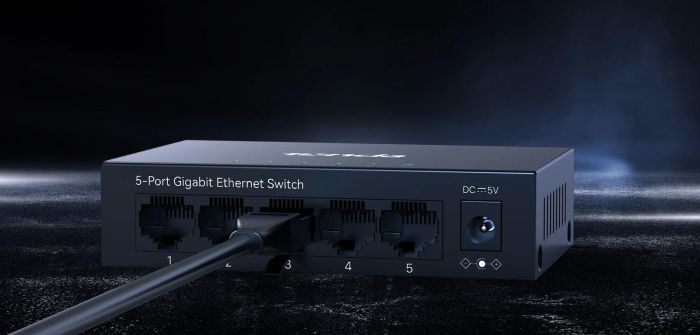 Комутатор TENDA TEG1005M 5xGE, Некерований