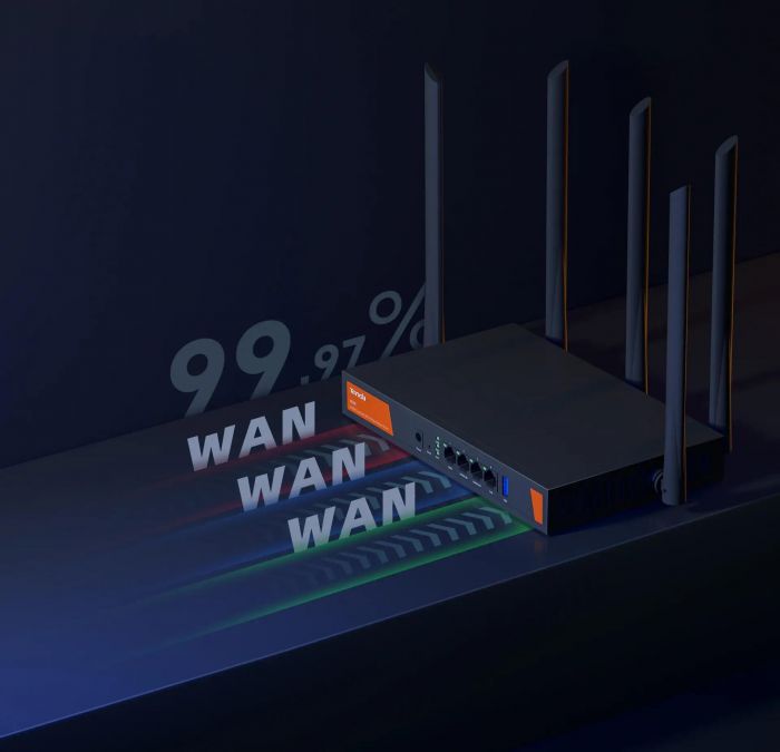 Маршрутизатор TENDA W30E Hotspot AX3000 4xGE (1xGE WAN, 2xGE LAN/WAN, 1xGE LAN)