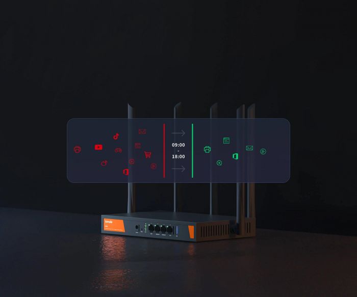 Маршрутизатор TENDA W30E Hotspot AX3000 4xGE (1xGE WAN, 2xGE LAN/WAN, 1xGE LAN)