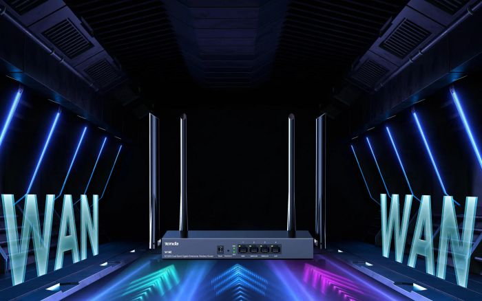 Маршрутизатор TENDA W18E Hotspot AC1200 4xGE (1xGE WAN, 2xGE LAN/WAN, 1xGE LAN)