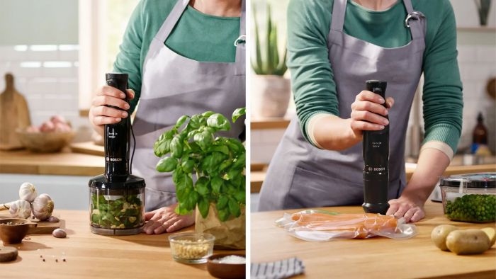 Блендер Bosch заглибний, 1000Вт, подрібнювач, вінчик, чорний