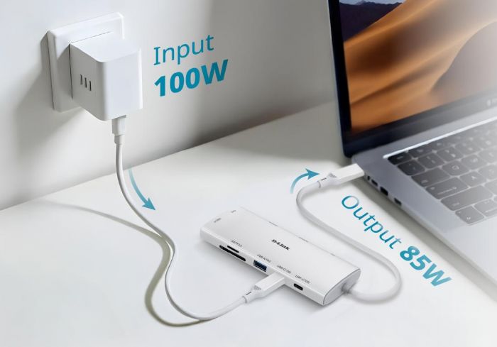 USB-С Хаб D-Link DUP-A01 10in1  2xHDMI, 1xGE, 2xUSB-C, 1xUSB-A 3.1, 1xUSB-A 3.0, 1xSD, 1xmicroSD, 1xUSB-C PD