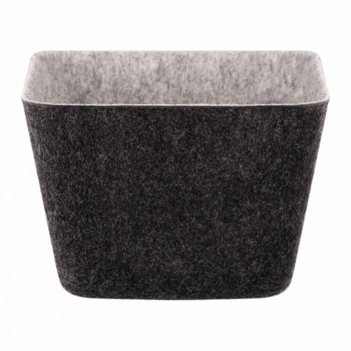 Набір контейнерів Ardesto Prestigio 4 предмети, 38.5x13.5x9cm/12x12x8.5см, фетр, сірий