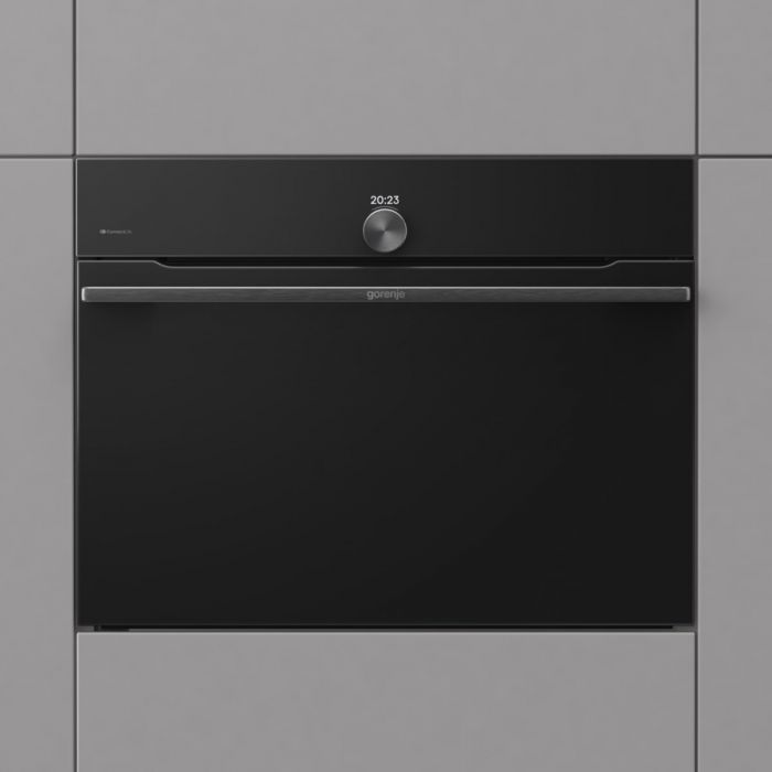 Духова шафа Gorenje електрична компактна, 50л, A+, дисплей, Wi-Fi, ф-ція мікрохвиль, чорний