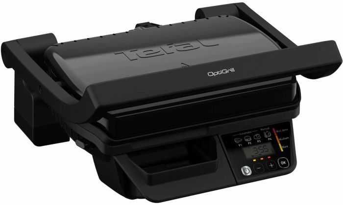 Гриль Tefal прижимний Optigrill , 2000Вт, з`ємні пластини, метал, чорний