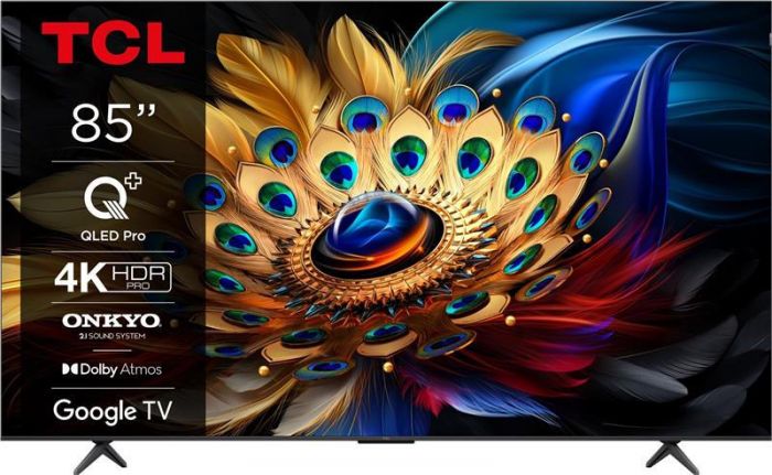 Телевізор 85" TCL QLED 4K 60Hz Smart Google TV Titan ONKYO sound