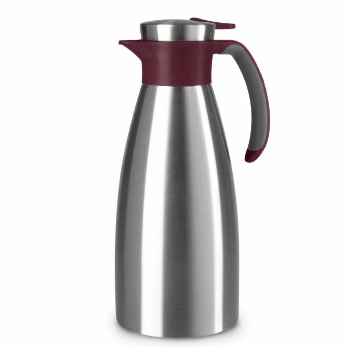 Термоглечик Tefal Soft Grip, 1.5л, нежавіюча сталь, пластик, бордовий