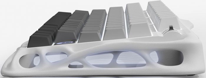 Клавіатура механічна GravaStar Mercury K1 80keys, GravaStar x Kailh Cheery Pink, EN/UKR, BT/WL/USB, білий