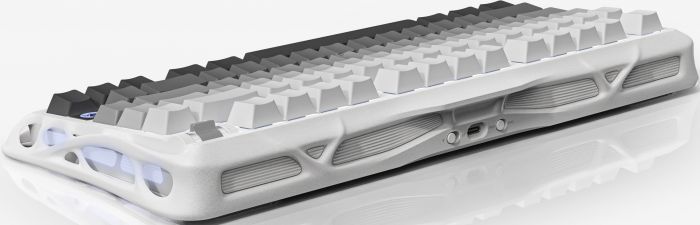 Клавіатура механічна GravaStar Mercury K1 80keys, GravaStar x Kailh Cheery Pink, EN/UKR, BT/WL/USB, білий