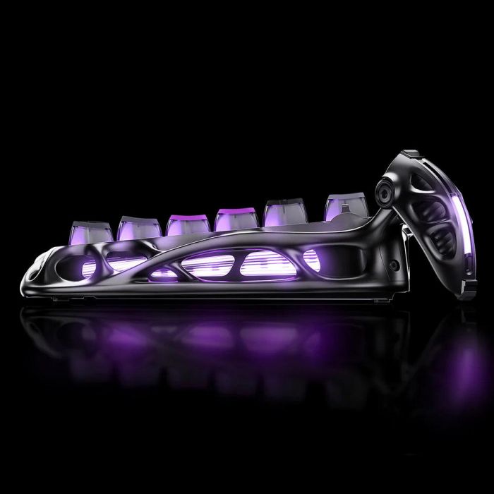 Клавіатура механічна GravaStar Mercury K1 Pro 80keys, GravaStar x Kailh Speedy Mint, BT/WL/USB, cyberpunk