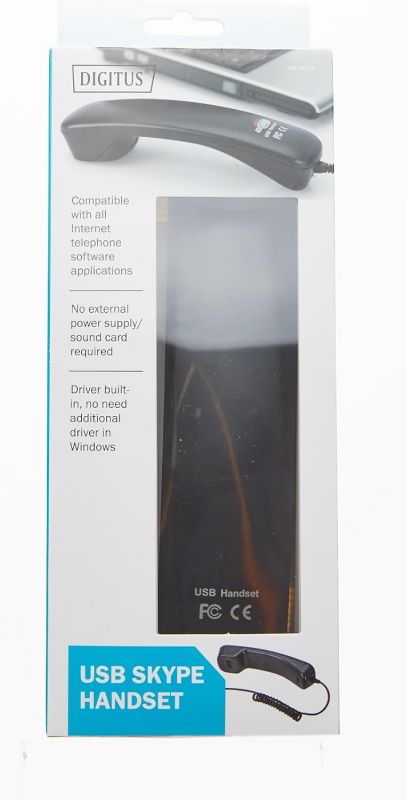 Телефонна слухавка DIGITUS USB A, кабель 1.8-1.9м